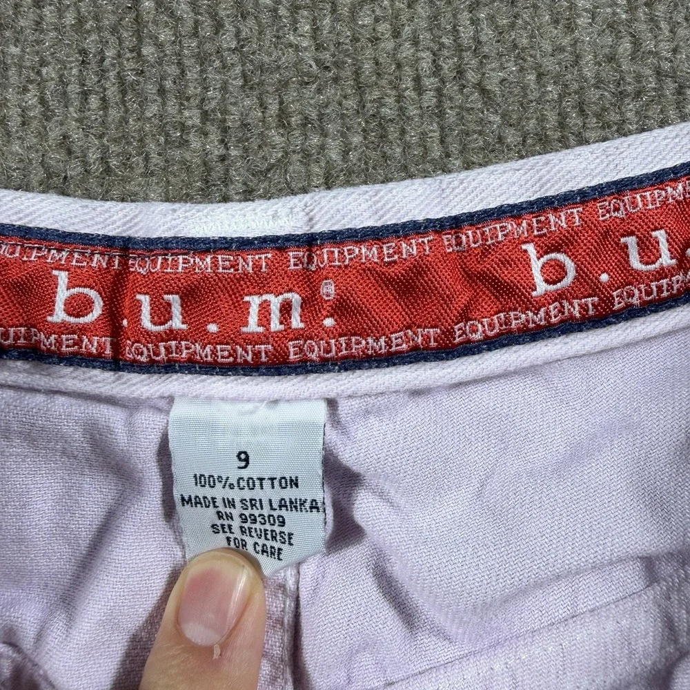B.U.M Equipment Y2K White‎ Shorts Womens Size 9 Color White 100% Cotton